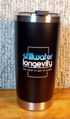 20 oz Insulated Stainless Steel Stillwater Tumbler (Black)