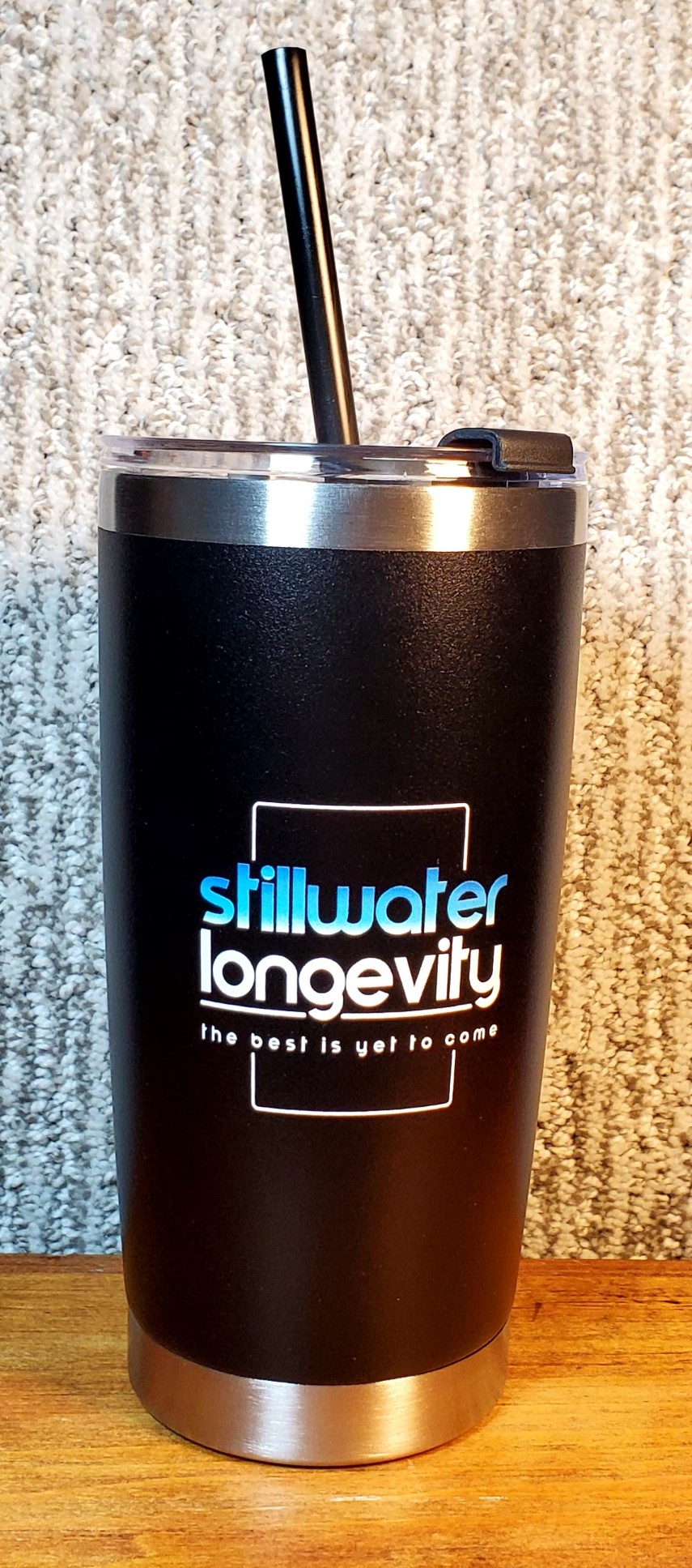 20 oz Insulated Stainless Steel Stillwater Tumbler (Black) - Image 2