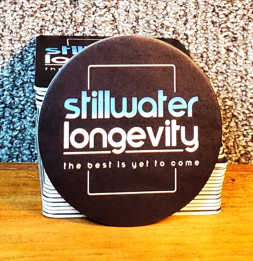 Stillwater Round Branded Coaster (Black)