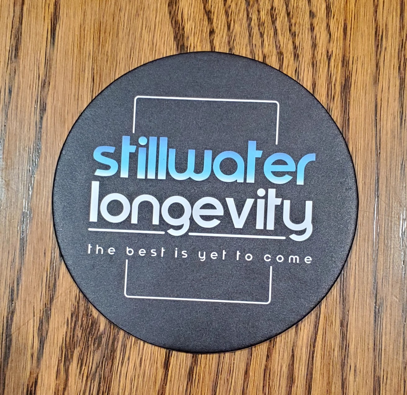 Stillwater Round Branded Coaster (Black) - Image 3